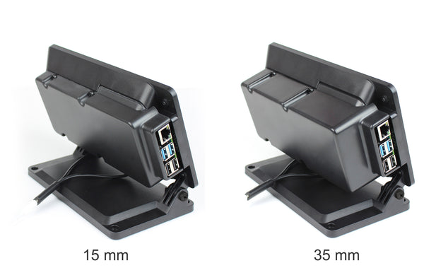 Comparison of SmartiPi Touch 2 back cover sizes